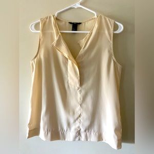 H&M cream sheer light tank top size 4